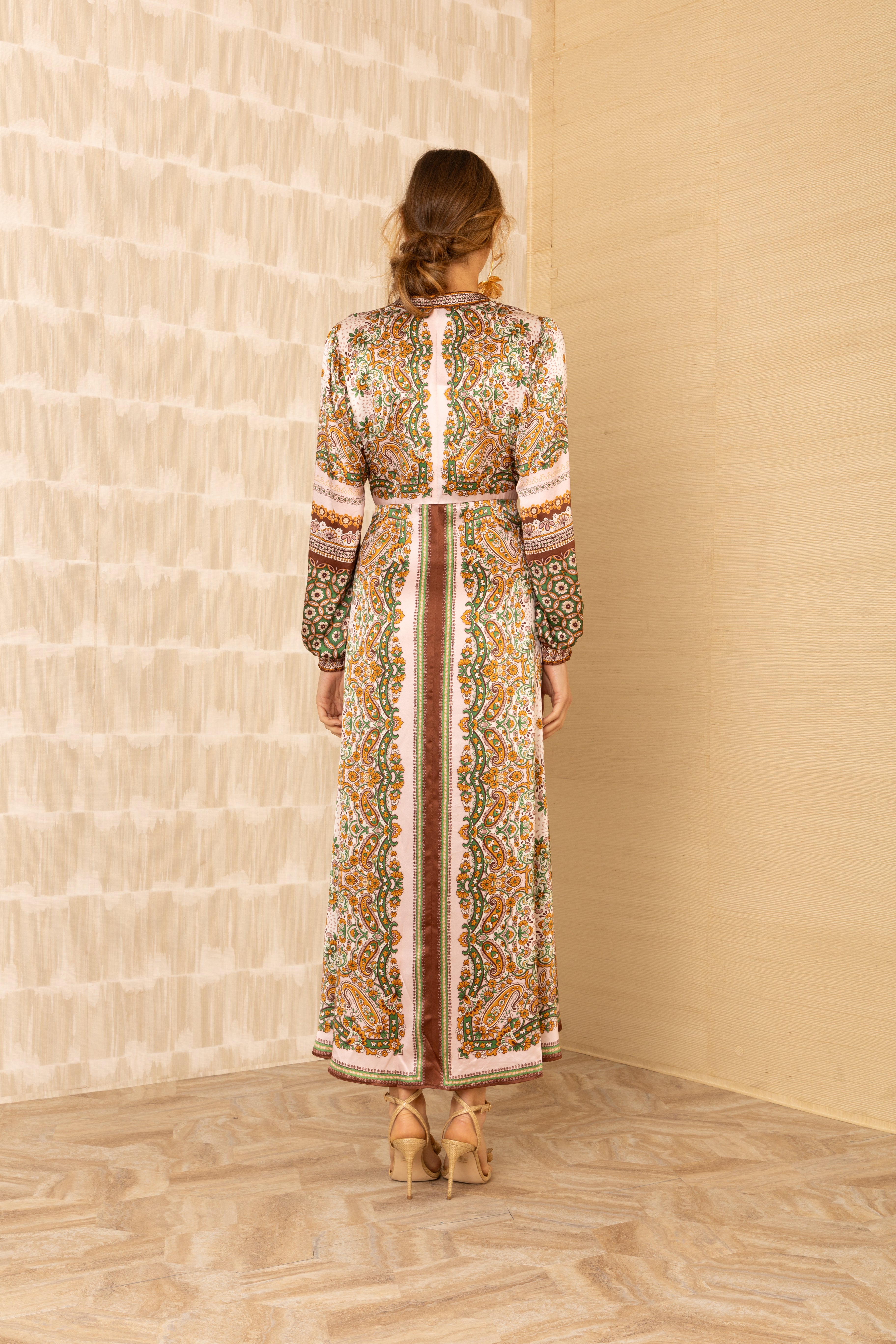 Isabela Long Sleeve Midi Dress Pink