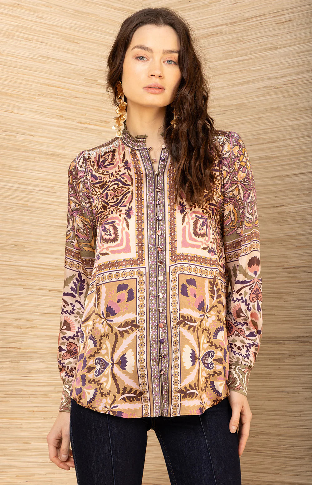 Etta Long Sleeve Top With Beads