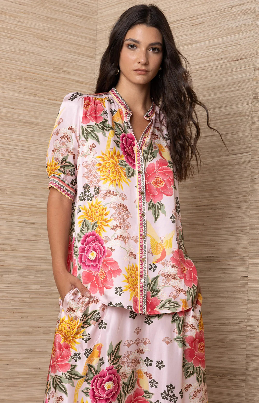 Scottie 3/4 Sleeve Button Up Top
