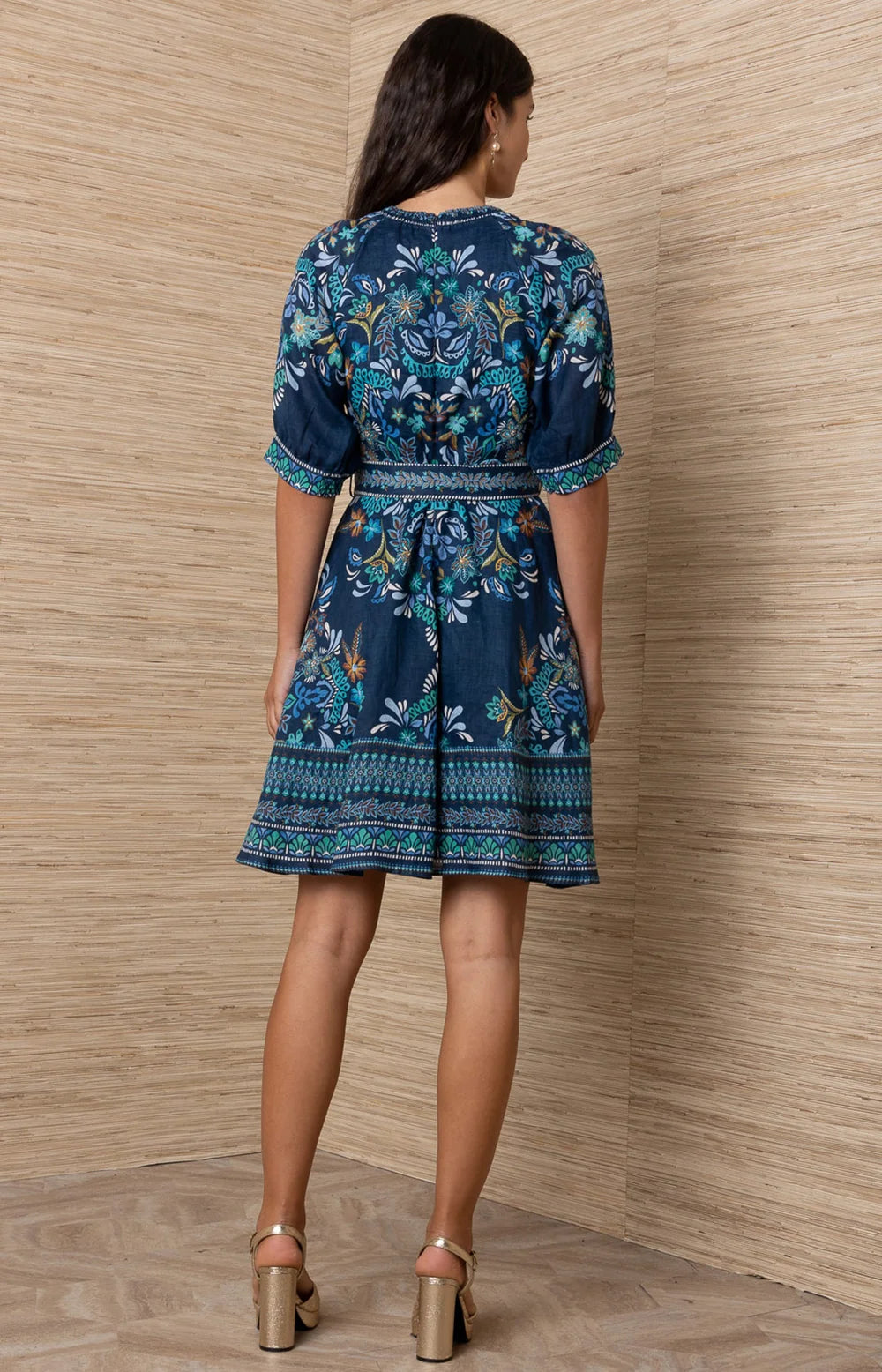 Sage Short Sleeve Dress Short