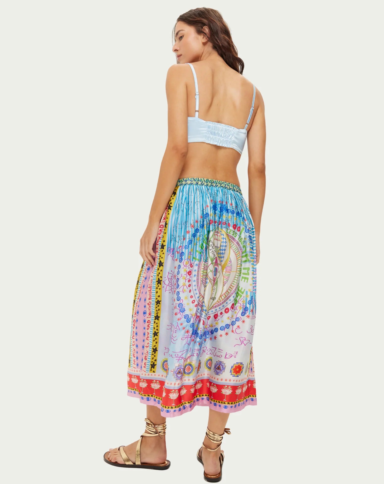 Vanessa Printed Midi Skirt Runic