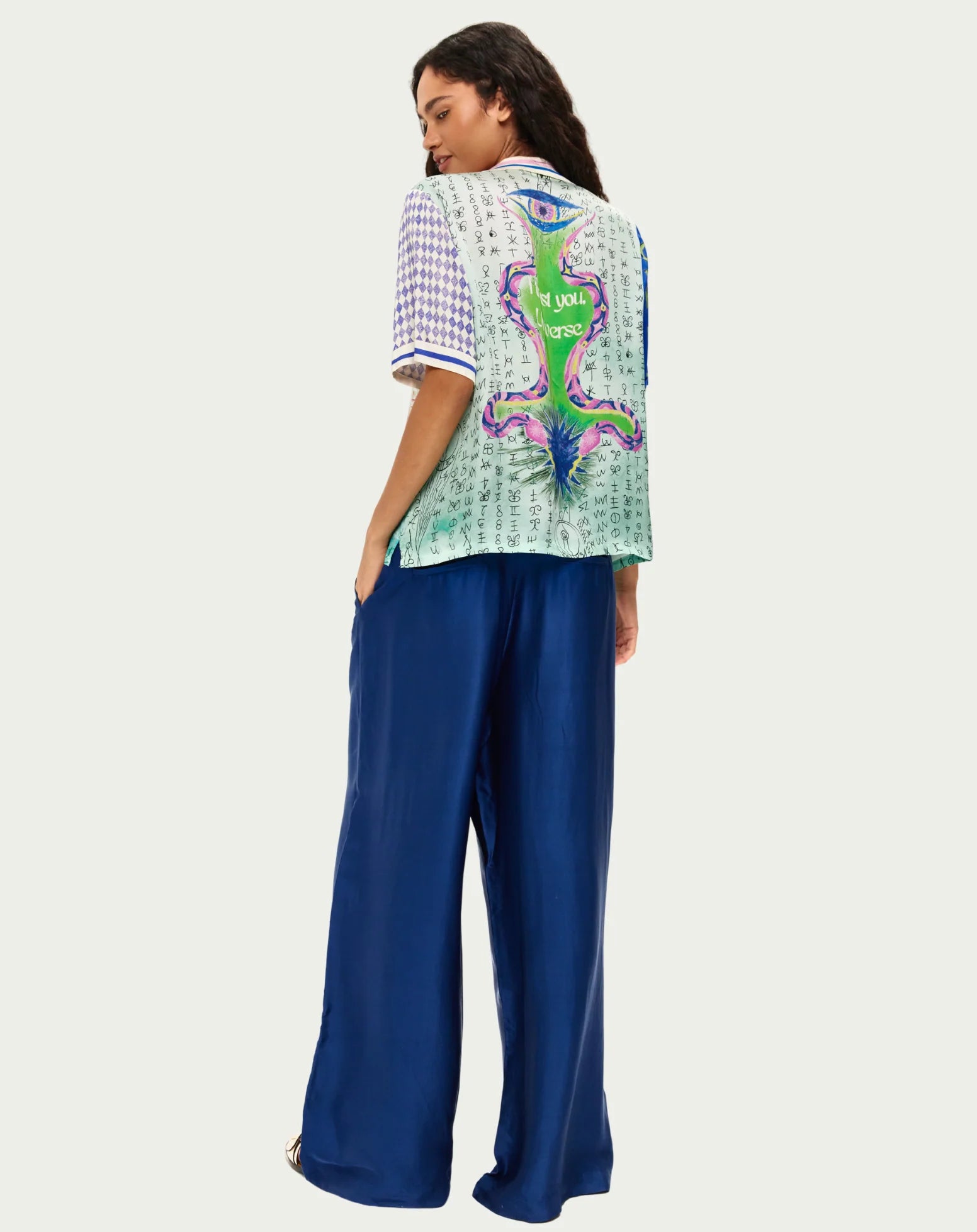 Aya Knit Collar Shirt Runic