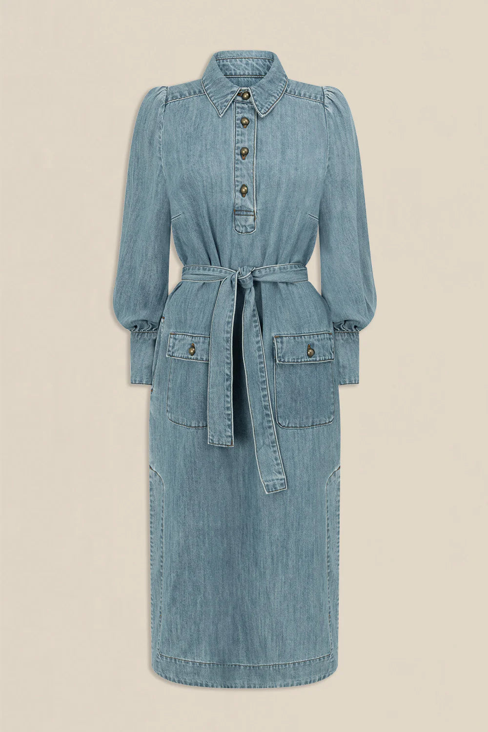 Echelon Dress Light Washed Denim