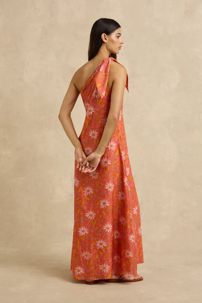 Helena Dress - Spring Daisy Crimson