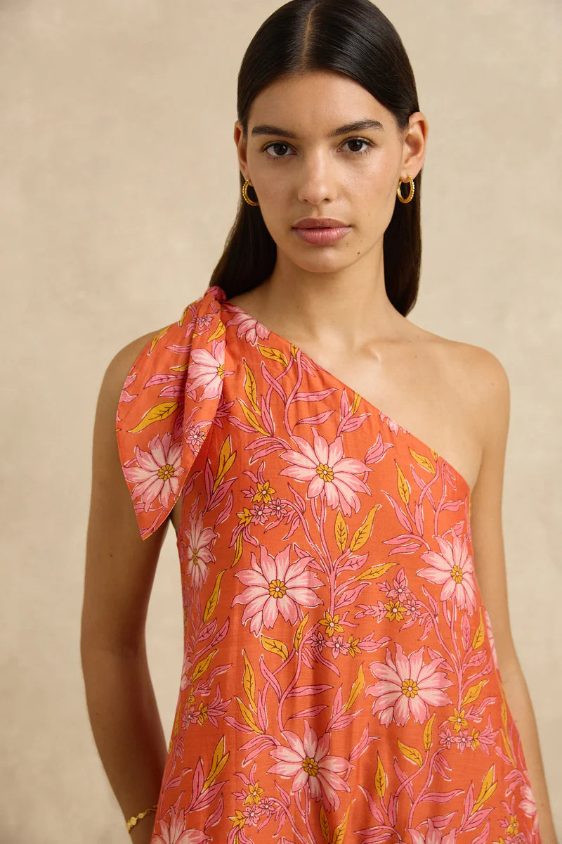 Helena Dress - Spring Daisy Crimson