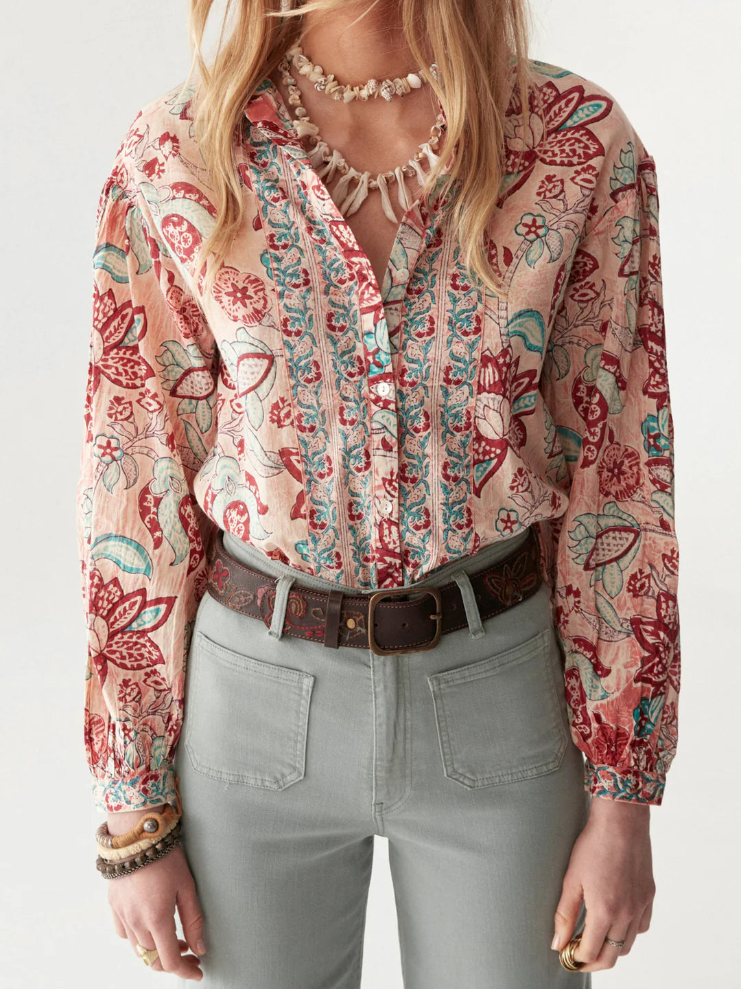 Tito Blouse Tropicana Shrimp