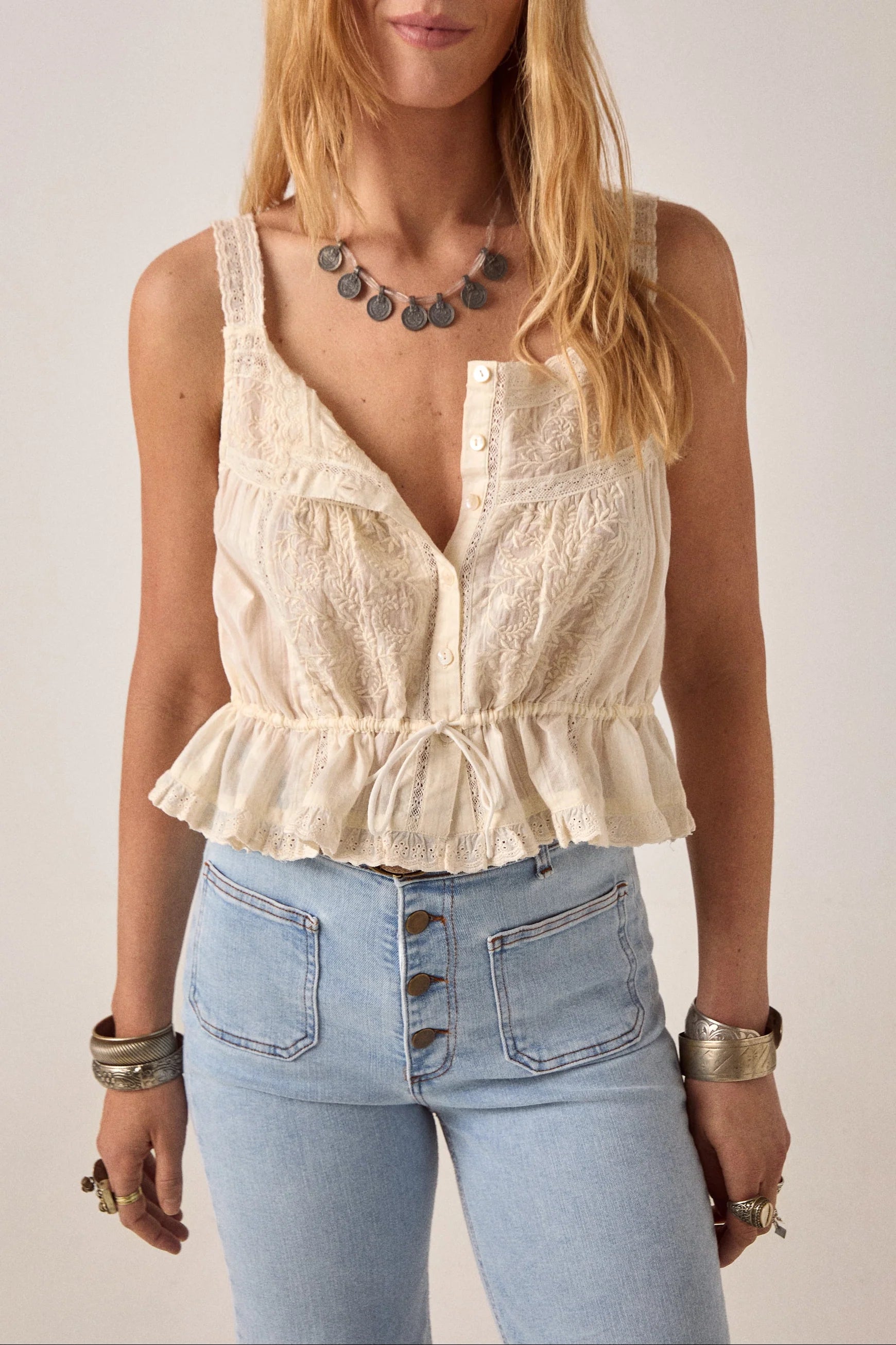 Constanza Top Vintage Lace