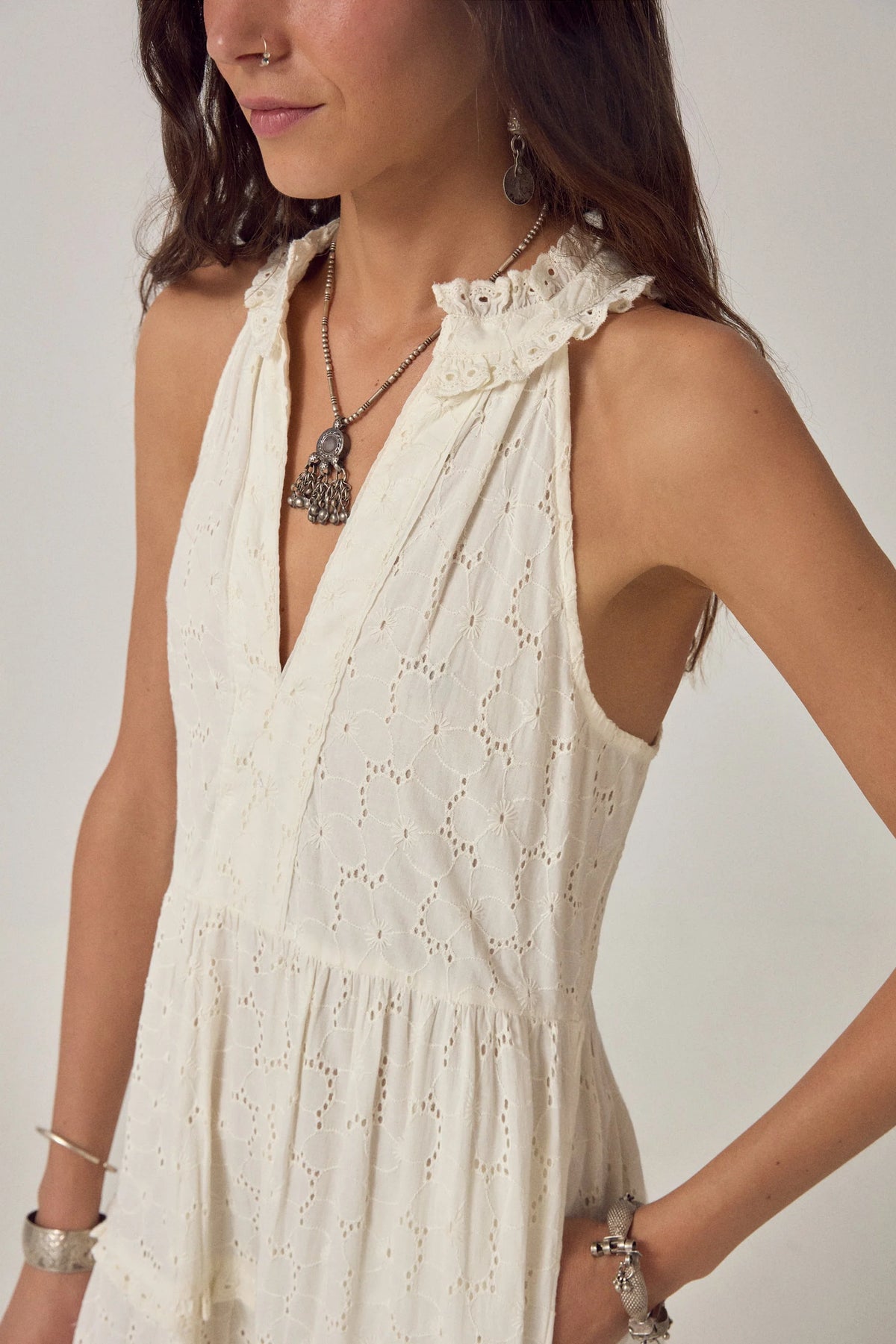 Luigi Dress Blanc Boheme Chalk