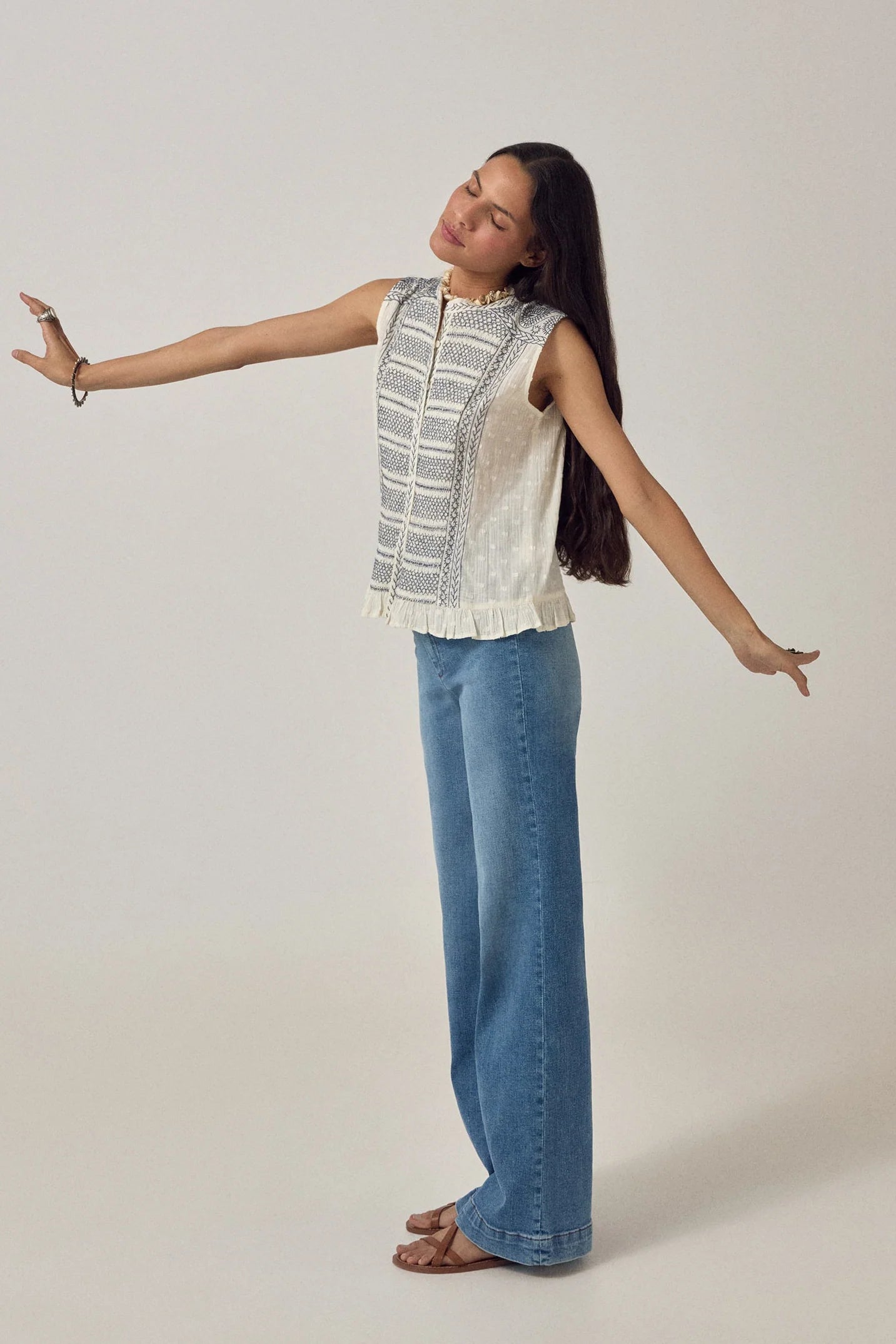 Irina Blouse Indigo Poet Sleeveless