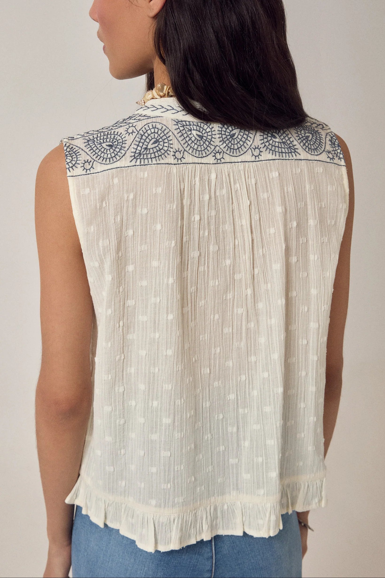 Irina Blouse Indigo Poet Sleeveless