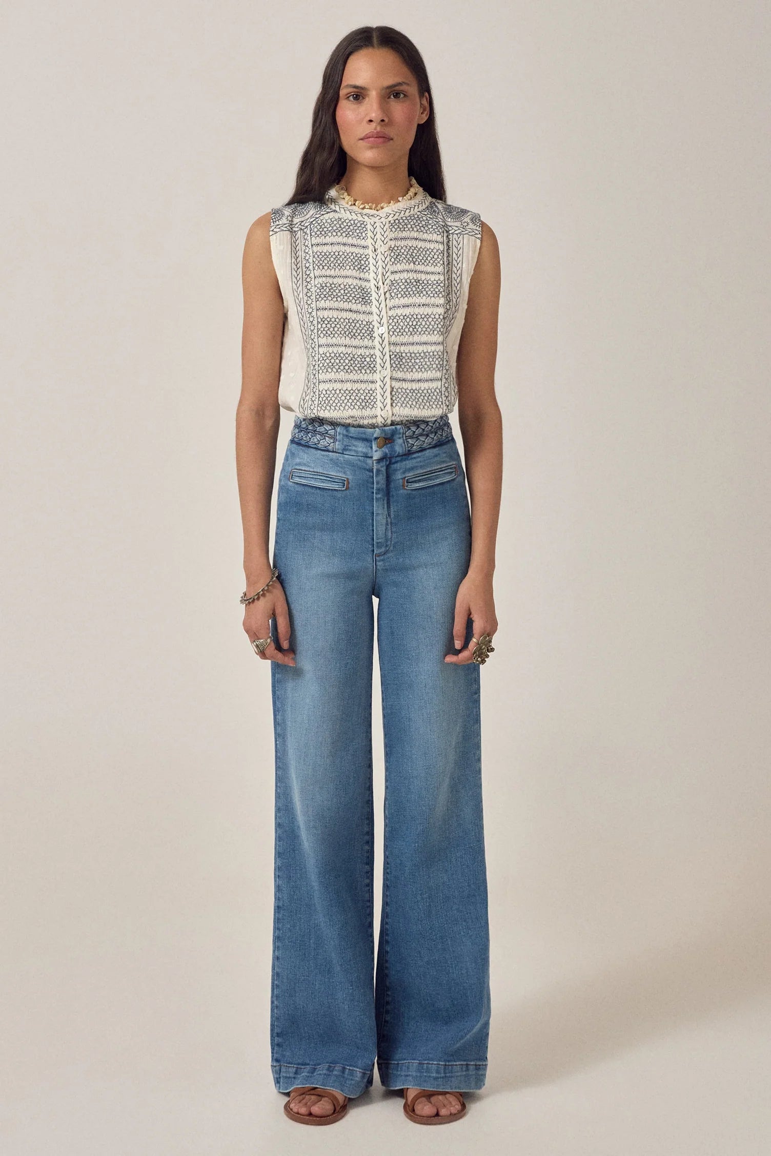 Irina Blouse Indigo Poet Sleeveless