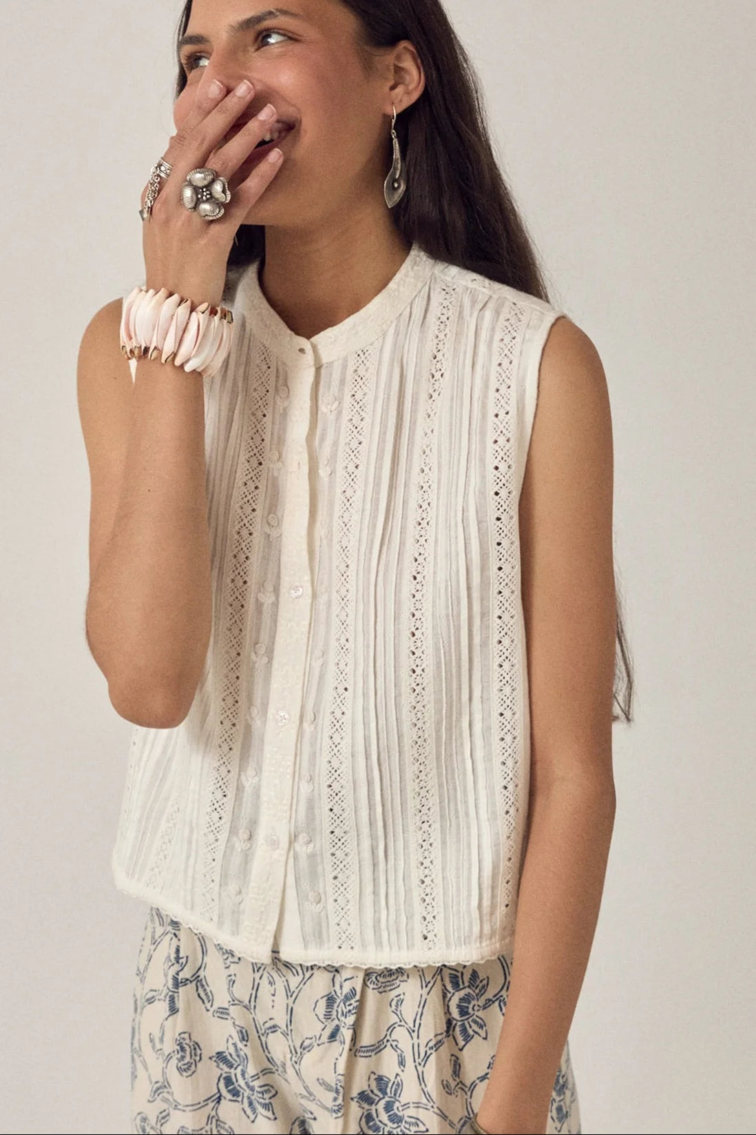 Oriane Top Dentelle Blanc