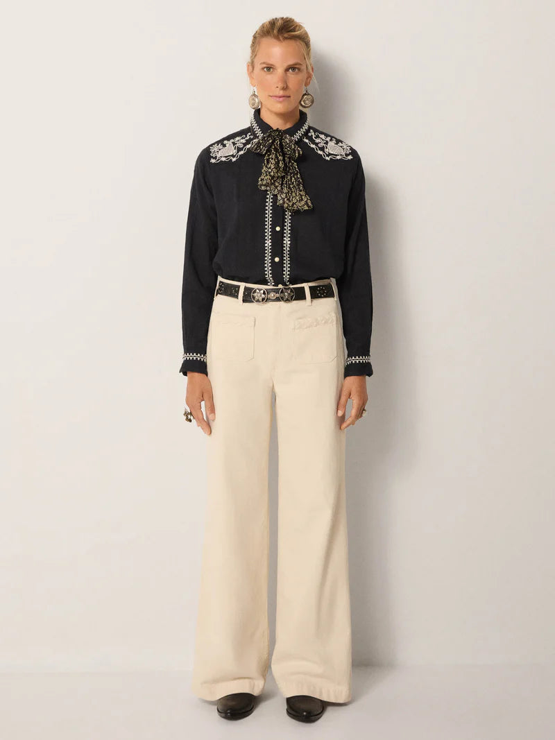 CHARRO BLOUSE NOIR