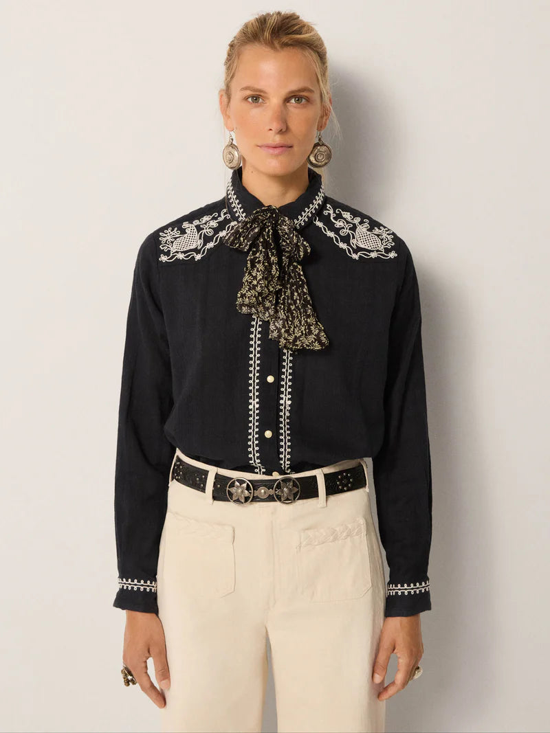 CHARRO BLOUSE NOIR