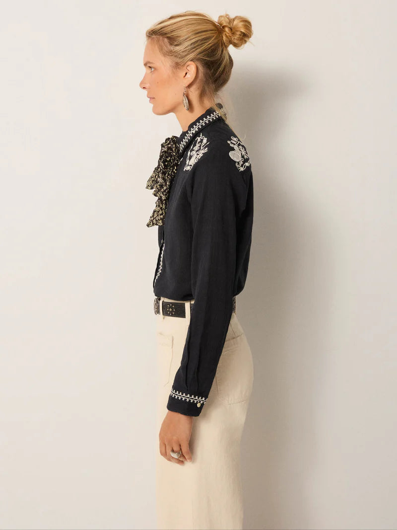 CHARRO BLOUSE NOIR