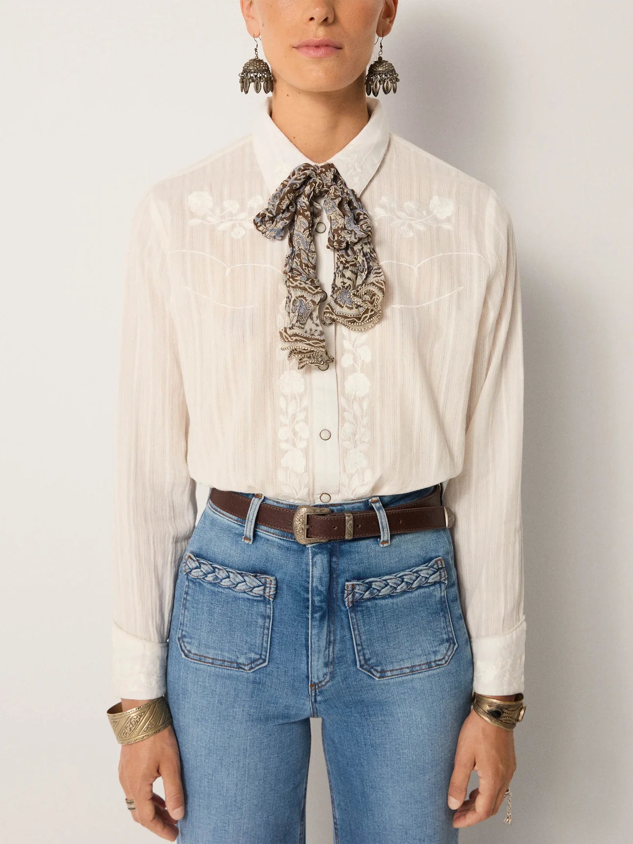 Claude Foulard Blue Orchid Scarf