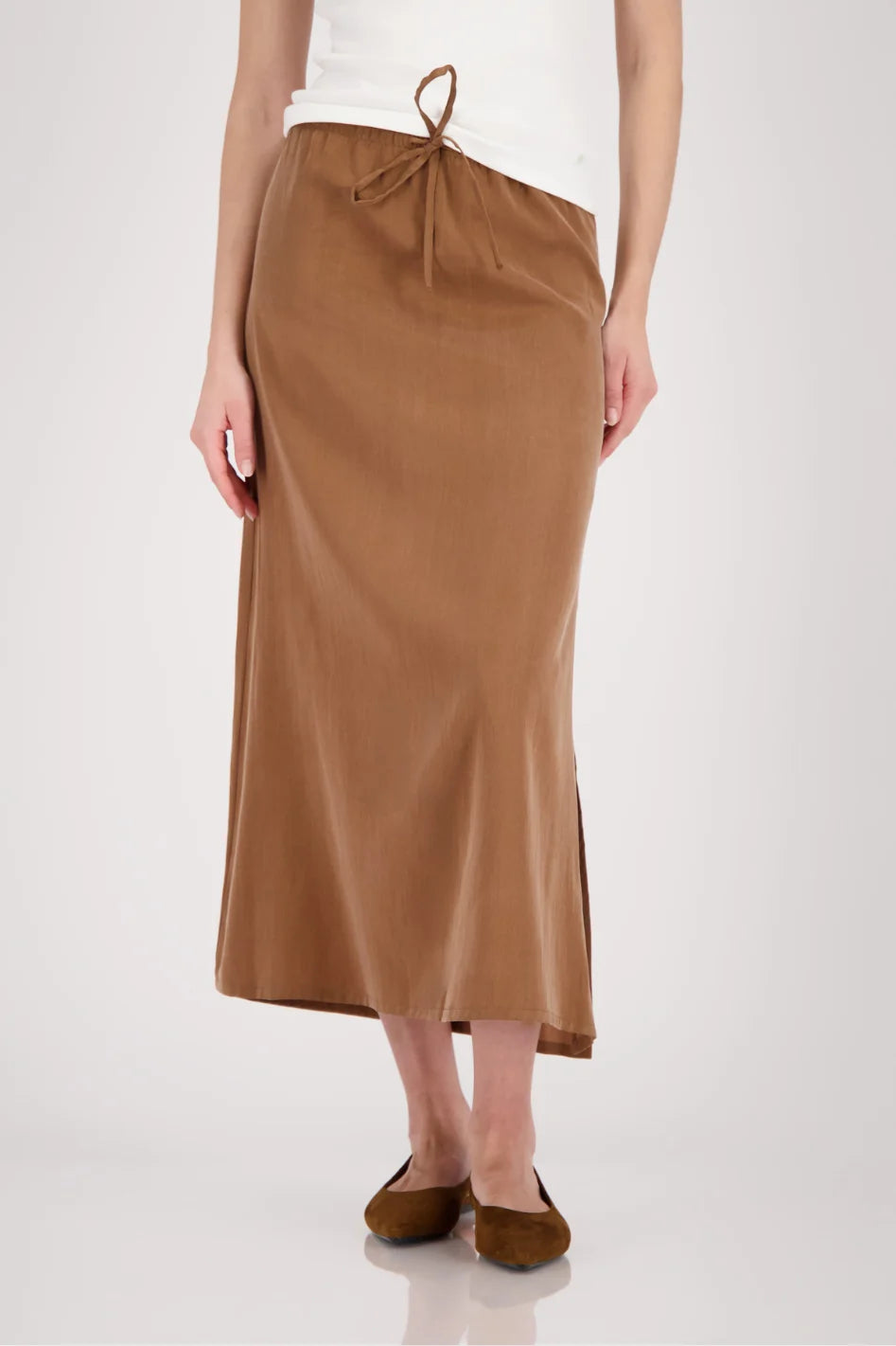 Basic Cupro Skirt Mocca