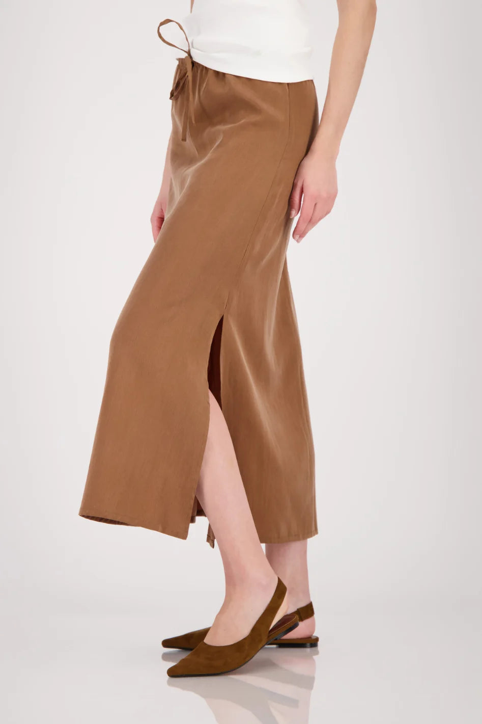 Basic Cupro Skirt Mocca