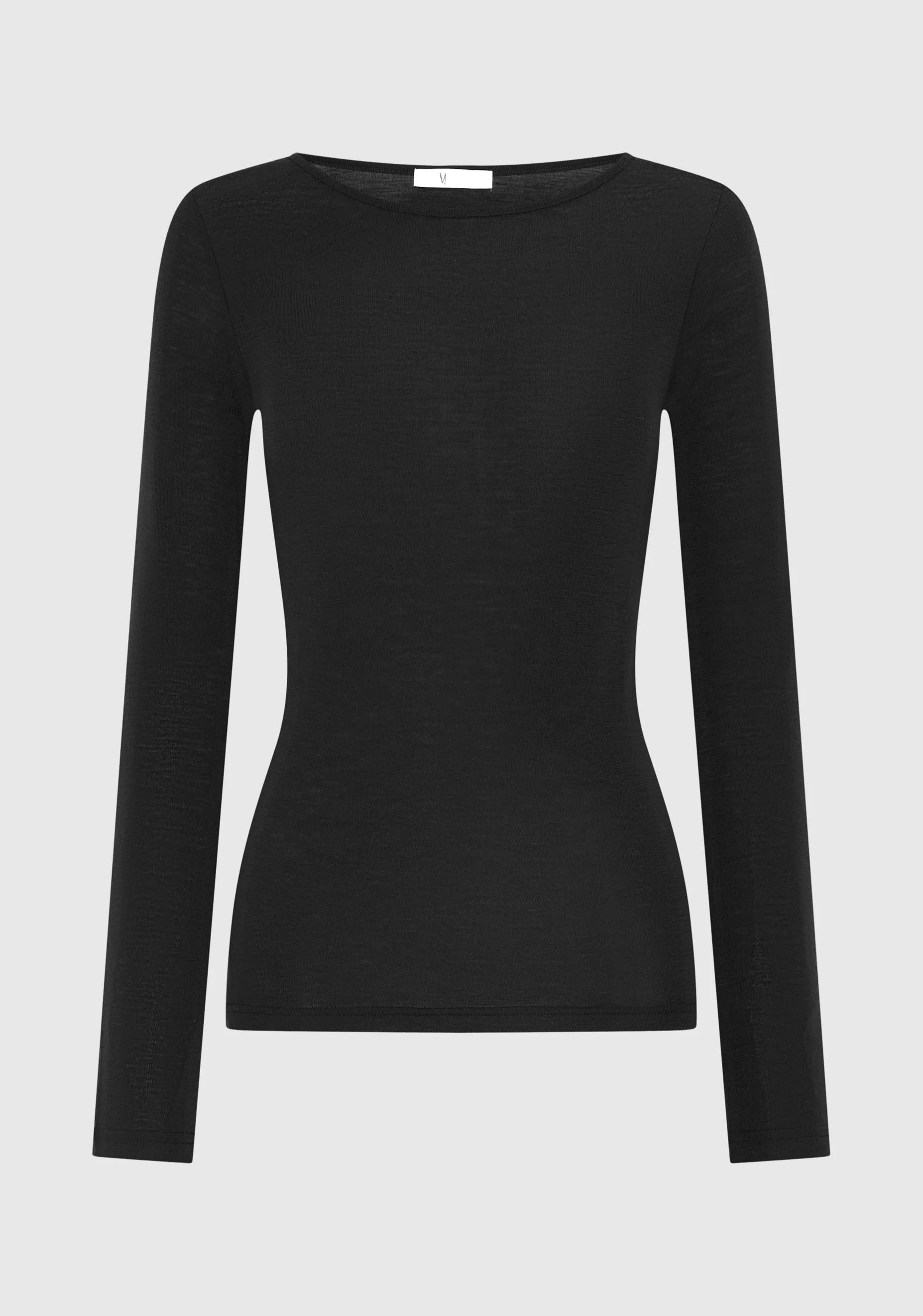 Morri Merino Round Neck Black