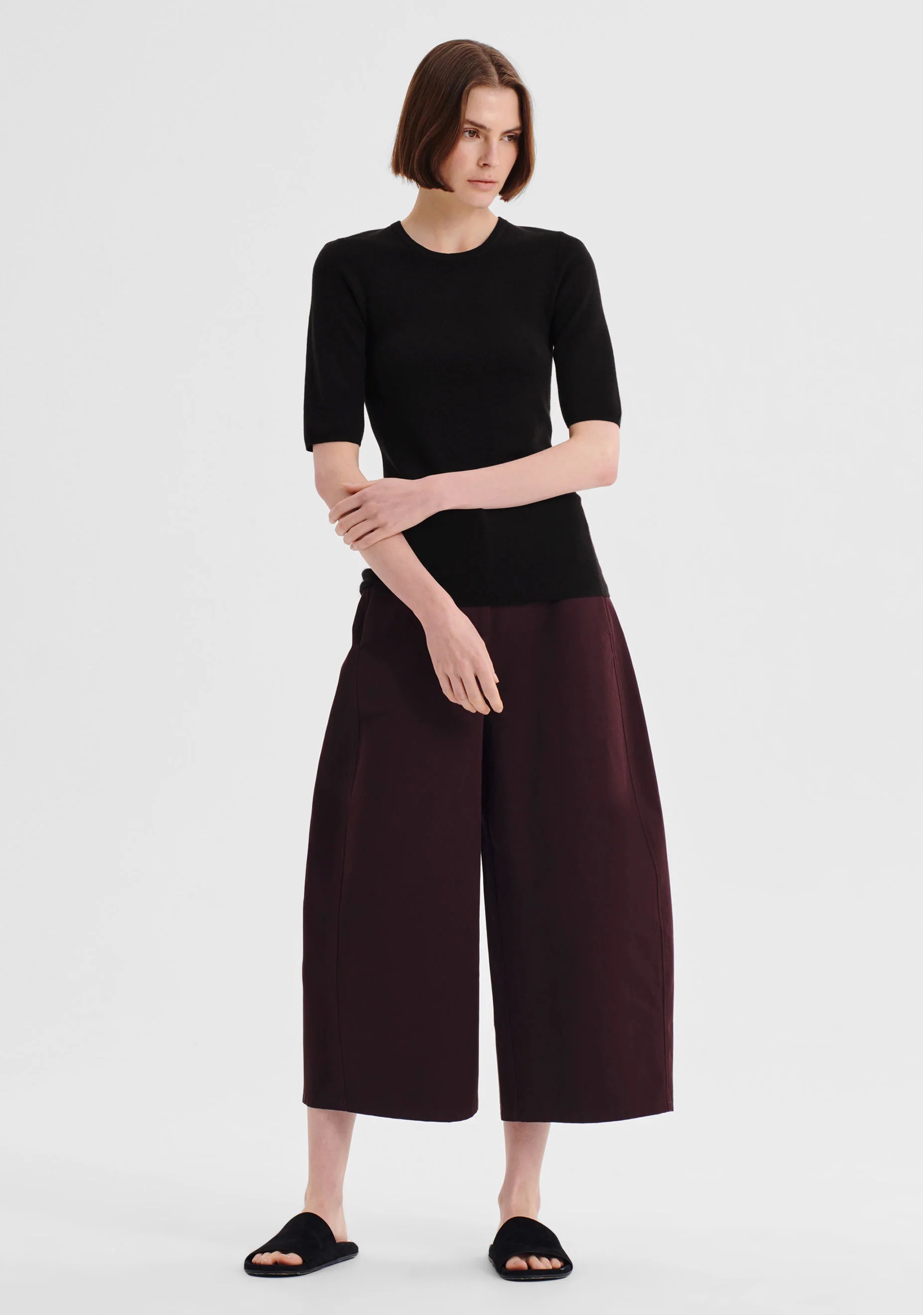 Talia Merino Knit Tee Black