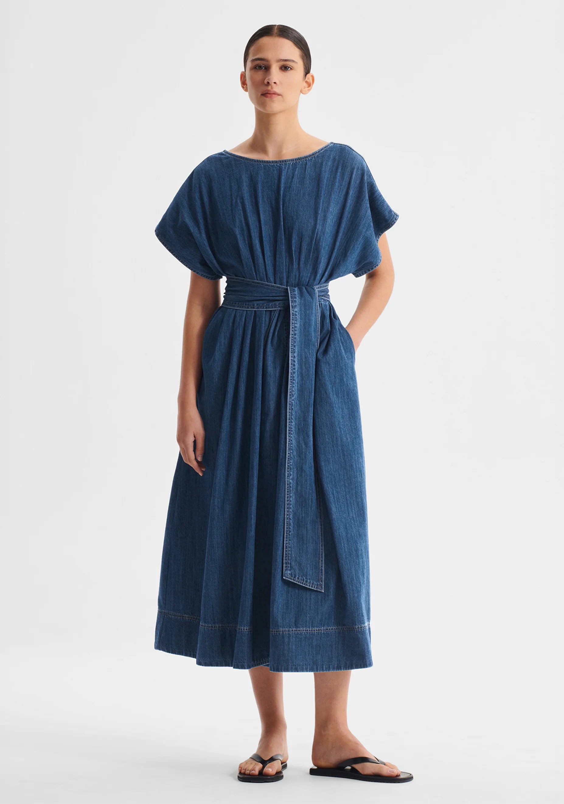 Tatum Denim Dress Blue