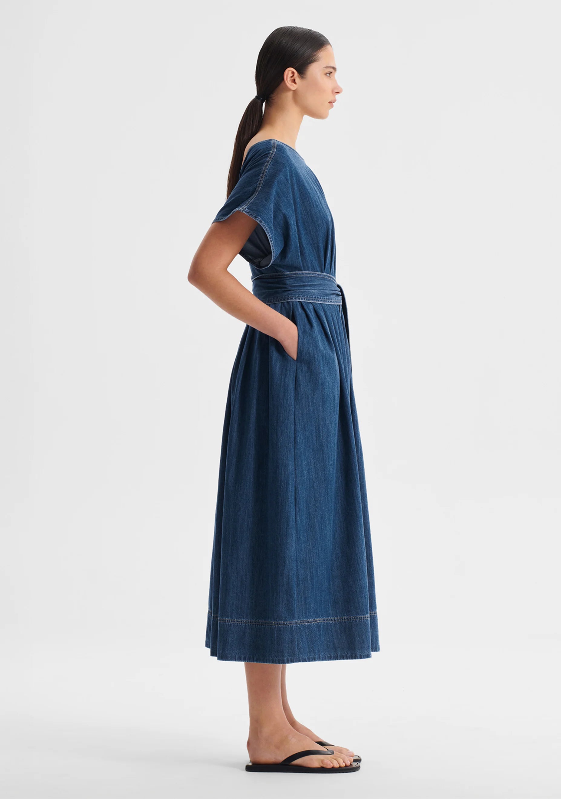 Tatum Denim Dress Blue