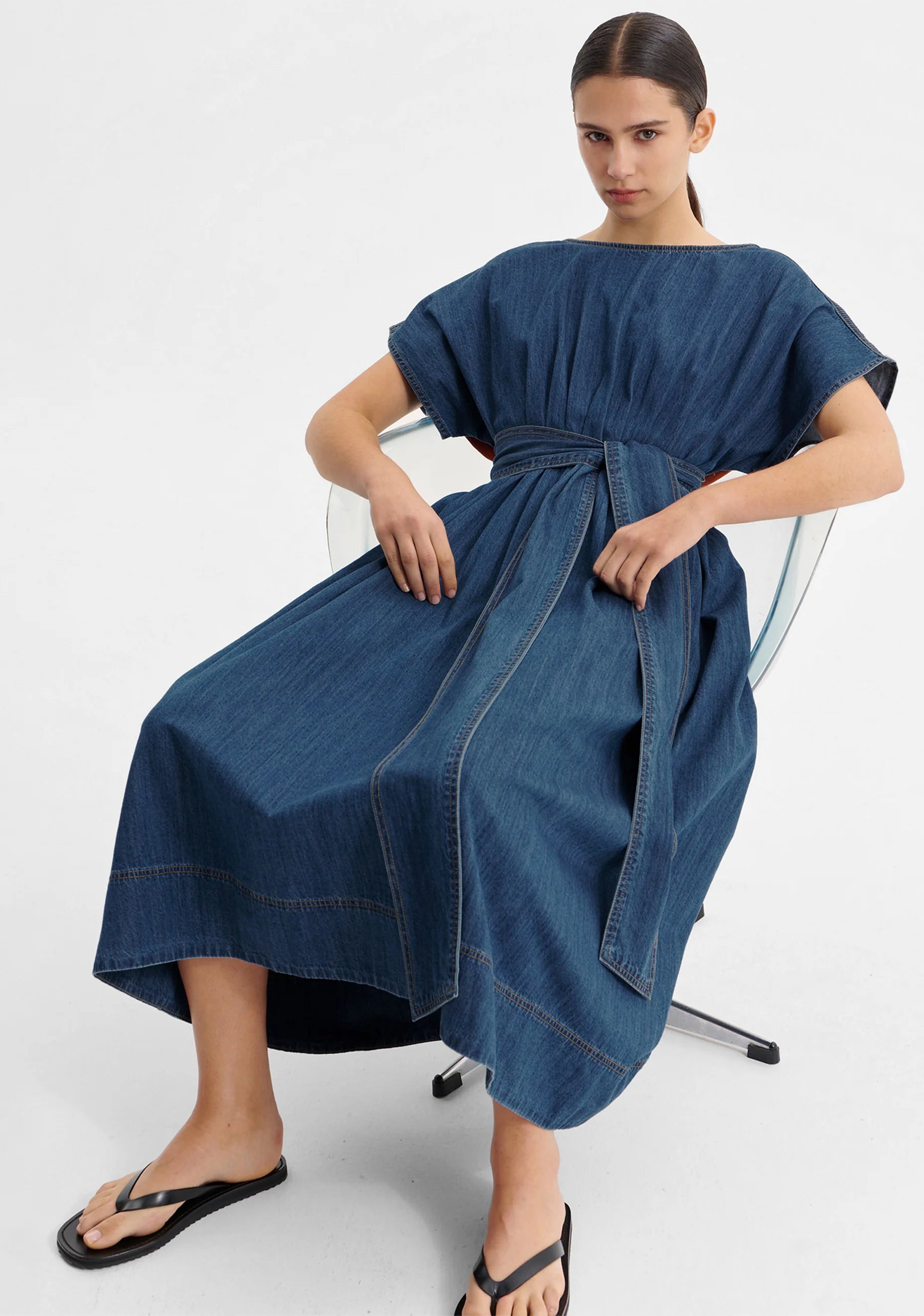 Tatum Denim Dress Blue