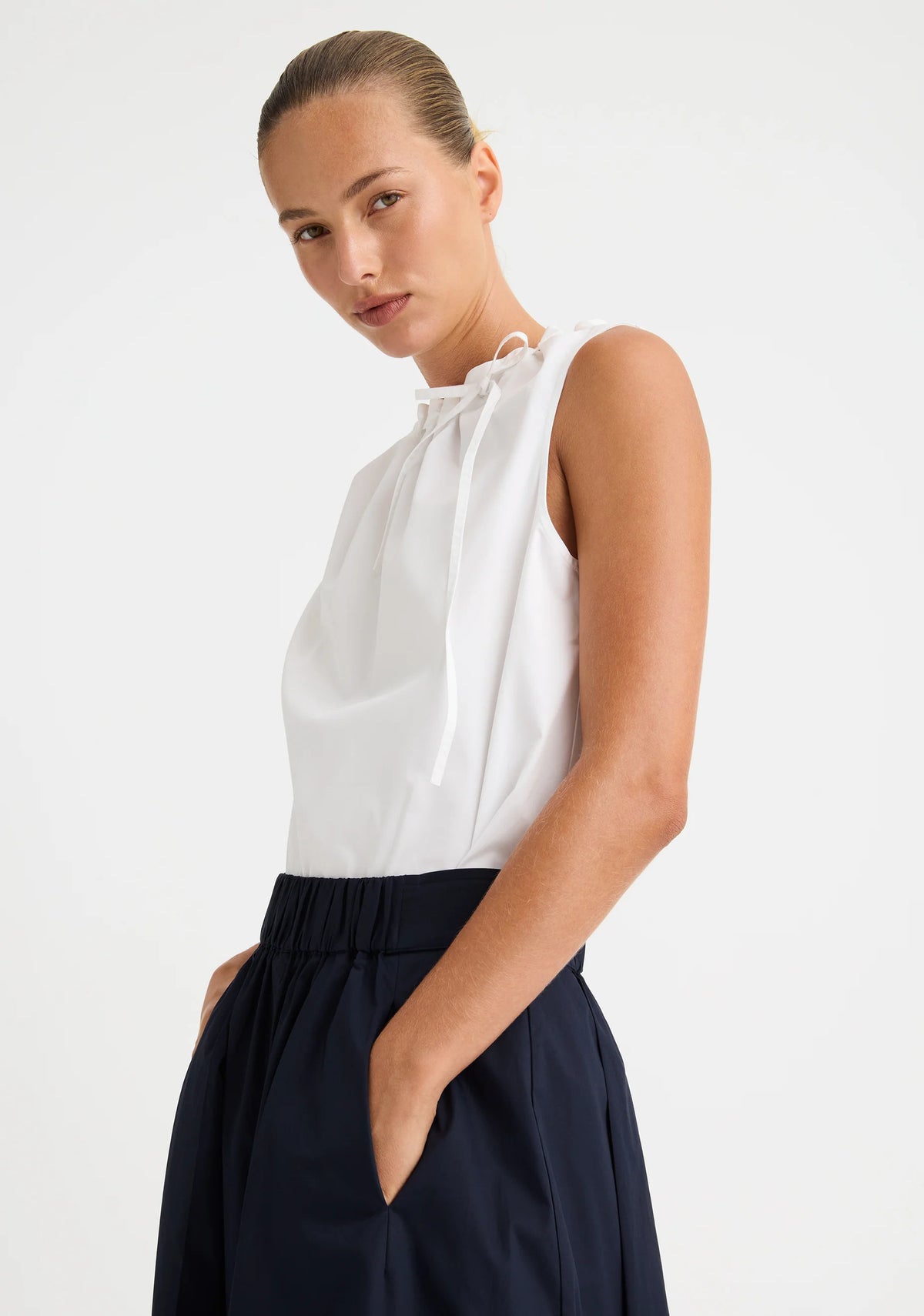 Maddison Tie Top White