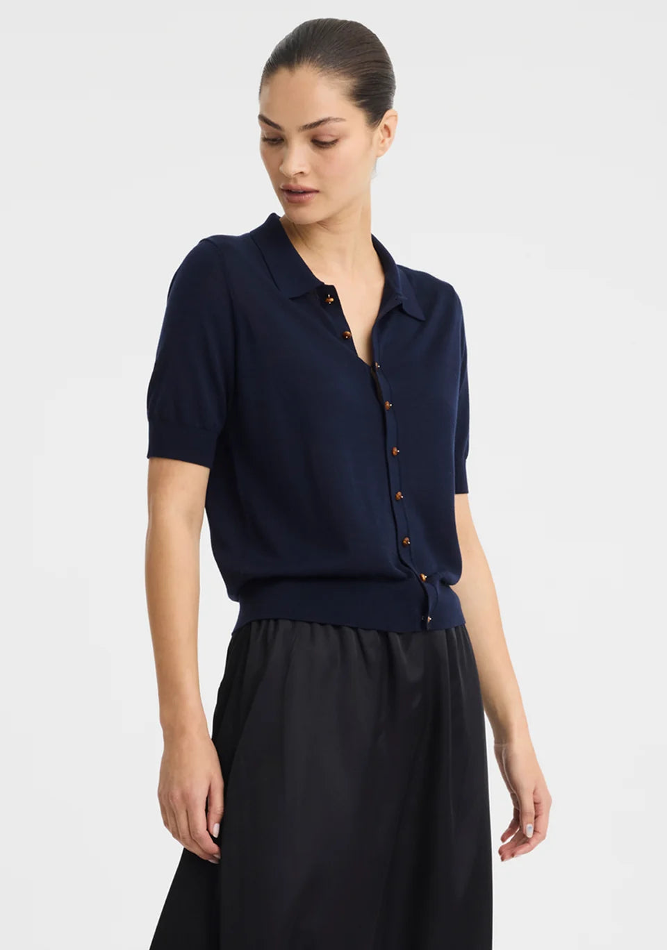 Micah Knit Cardigan Navy