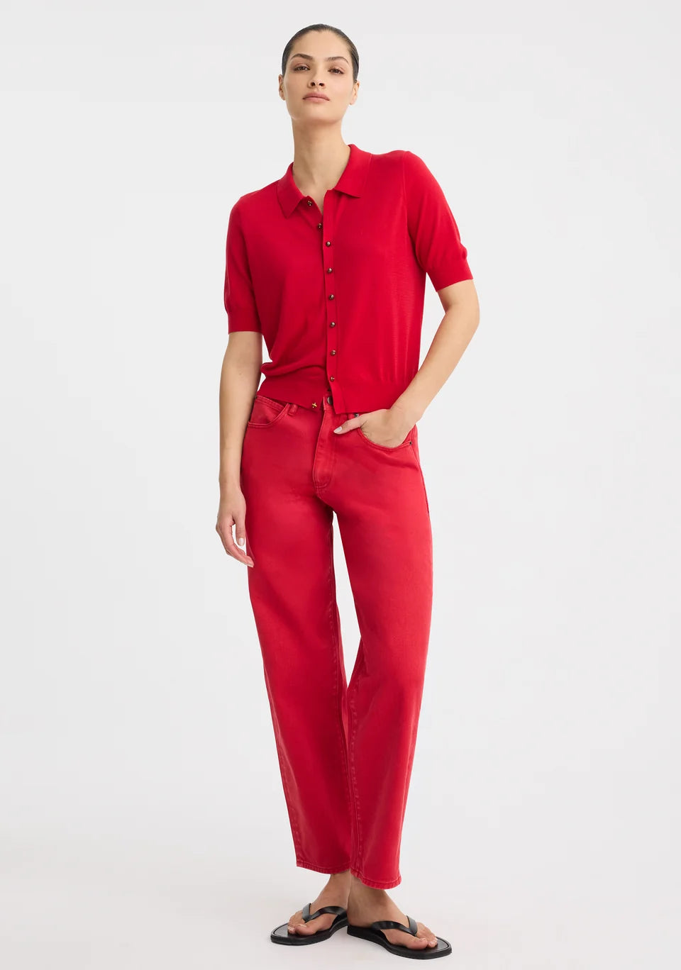 Micah Knit Cardigan Poppy