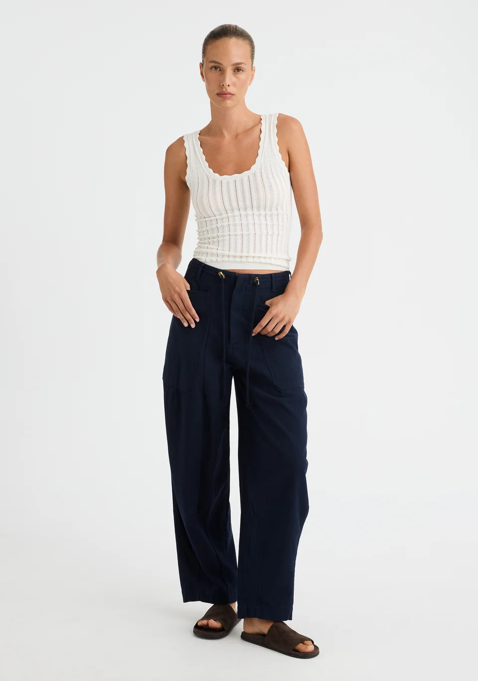 Odette Knit Tank White