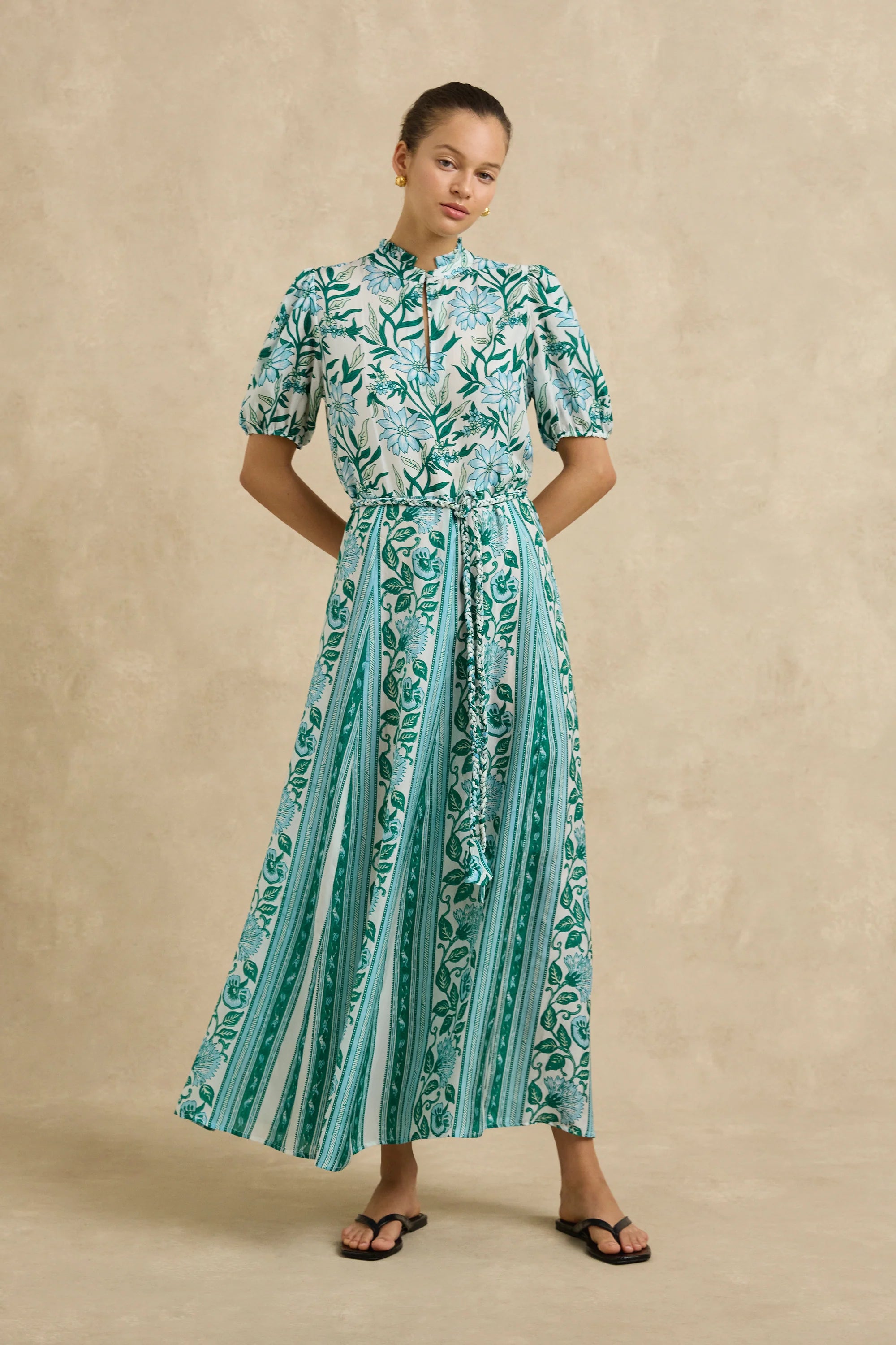 Oceanus Dress - Spring Daisy Light Blue