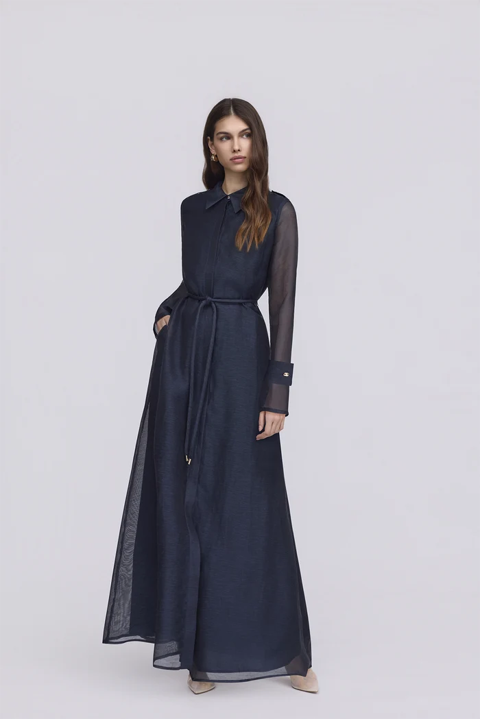 Louna Maxi Shirt Dress Midnight Sky