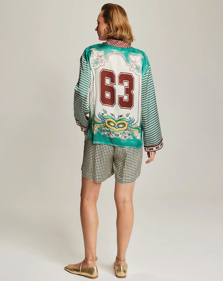 AURORA OVERSIZED SHIRT in Sporty Jade