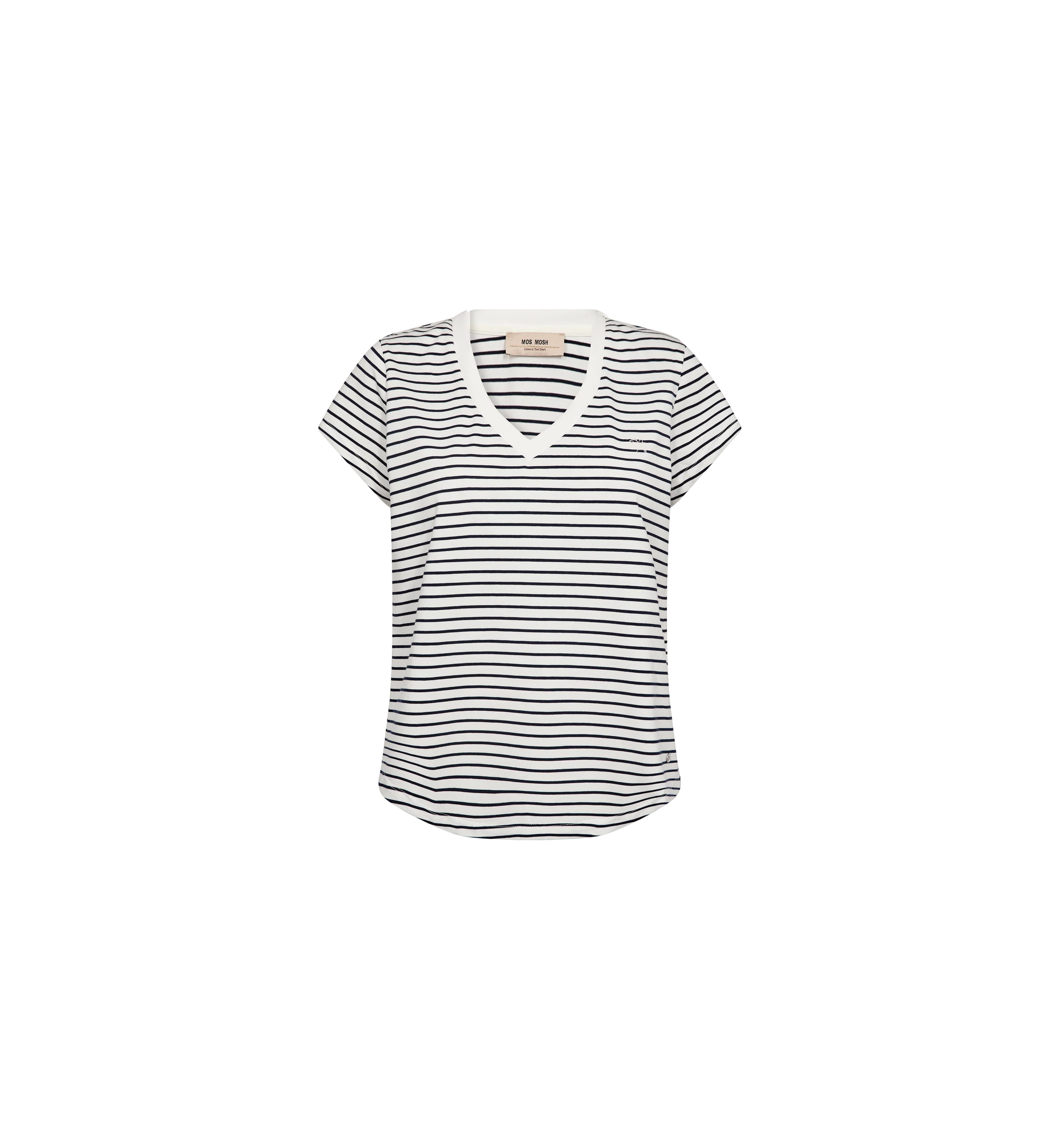 Kala V-SS Stripe Tee Navy