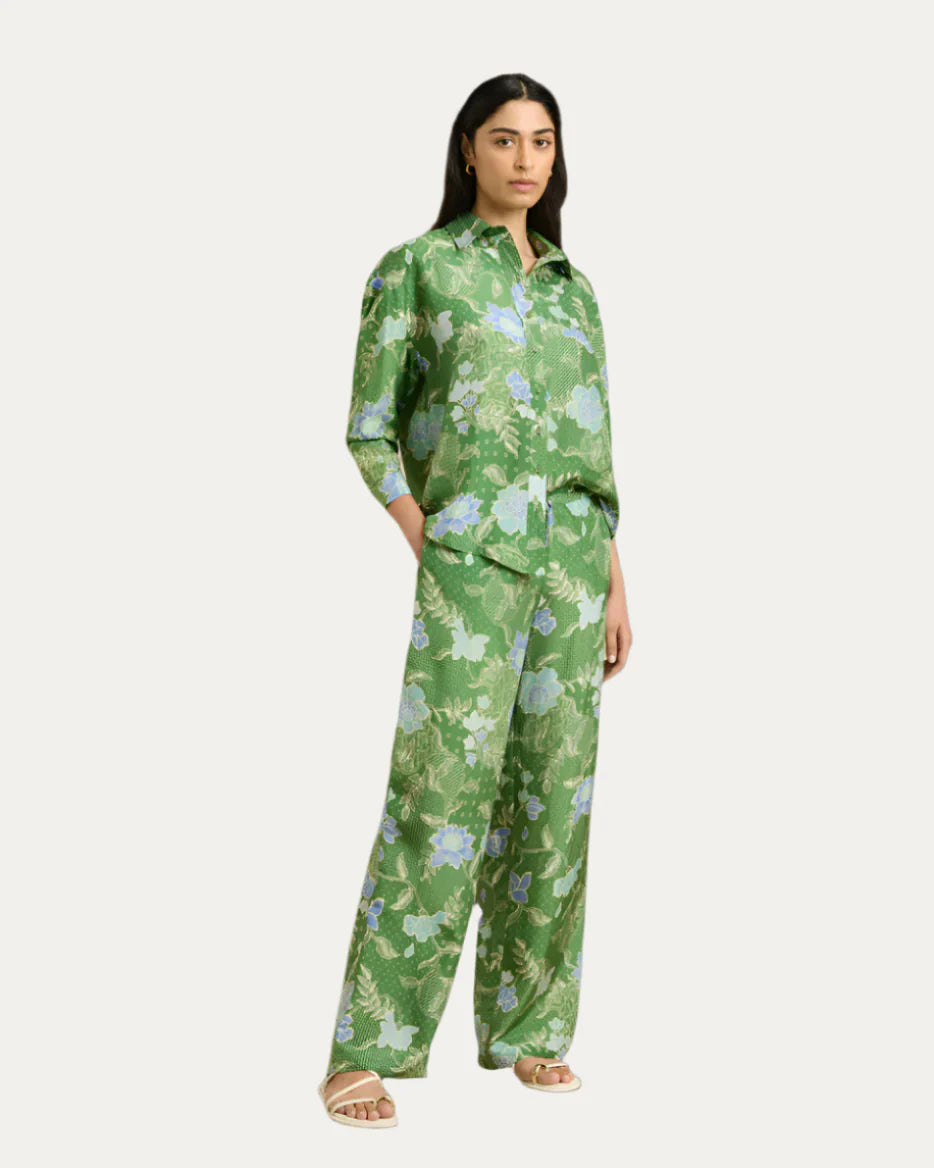 Azra Pant Bloom Jungle Green