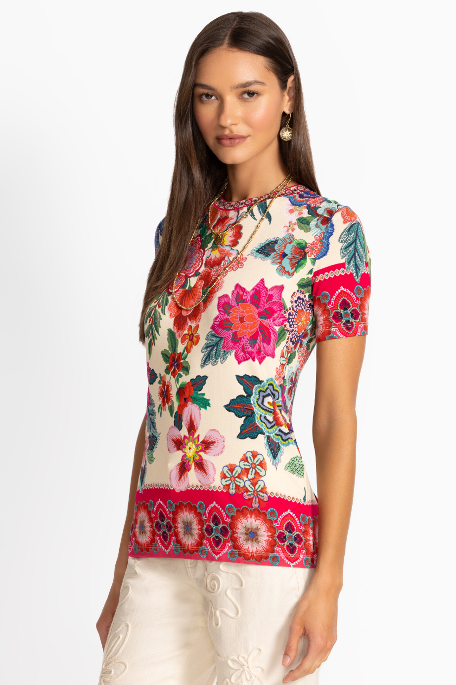 The Janie Favourite Short Sleeve Crew Neck Top