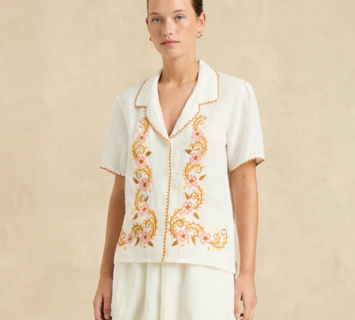 Gabriela Shirt Blossom Coral