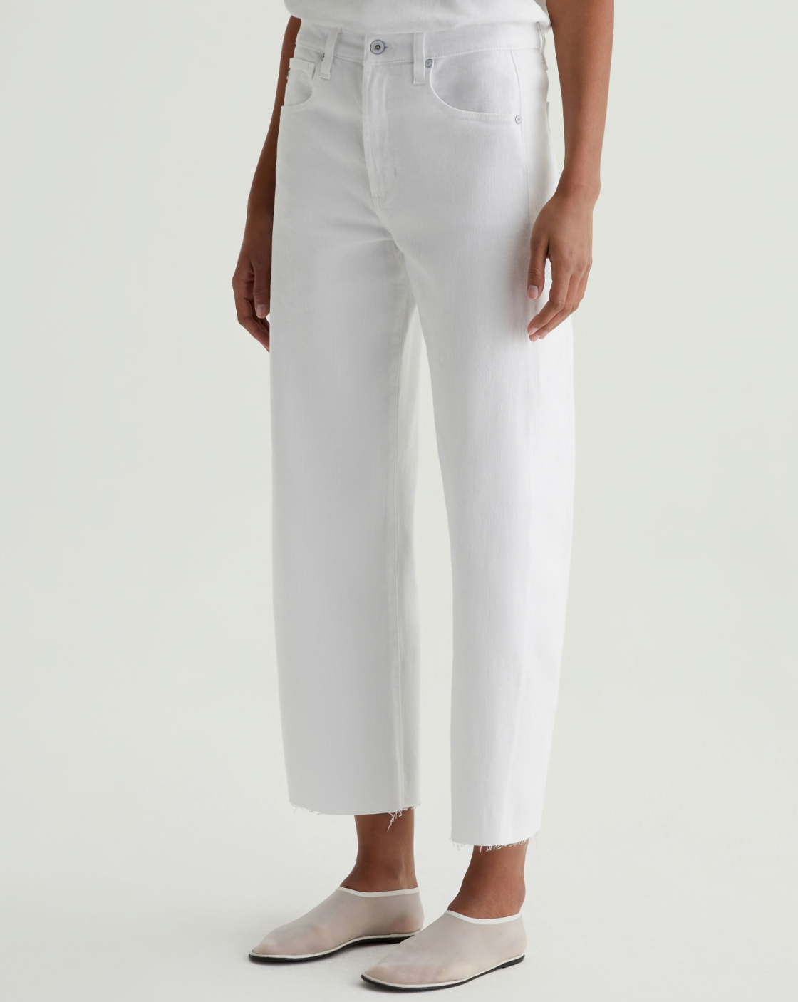 Hattie Crop Jean Gallery White