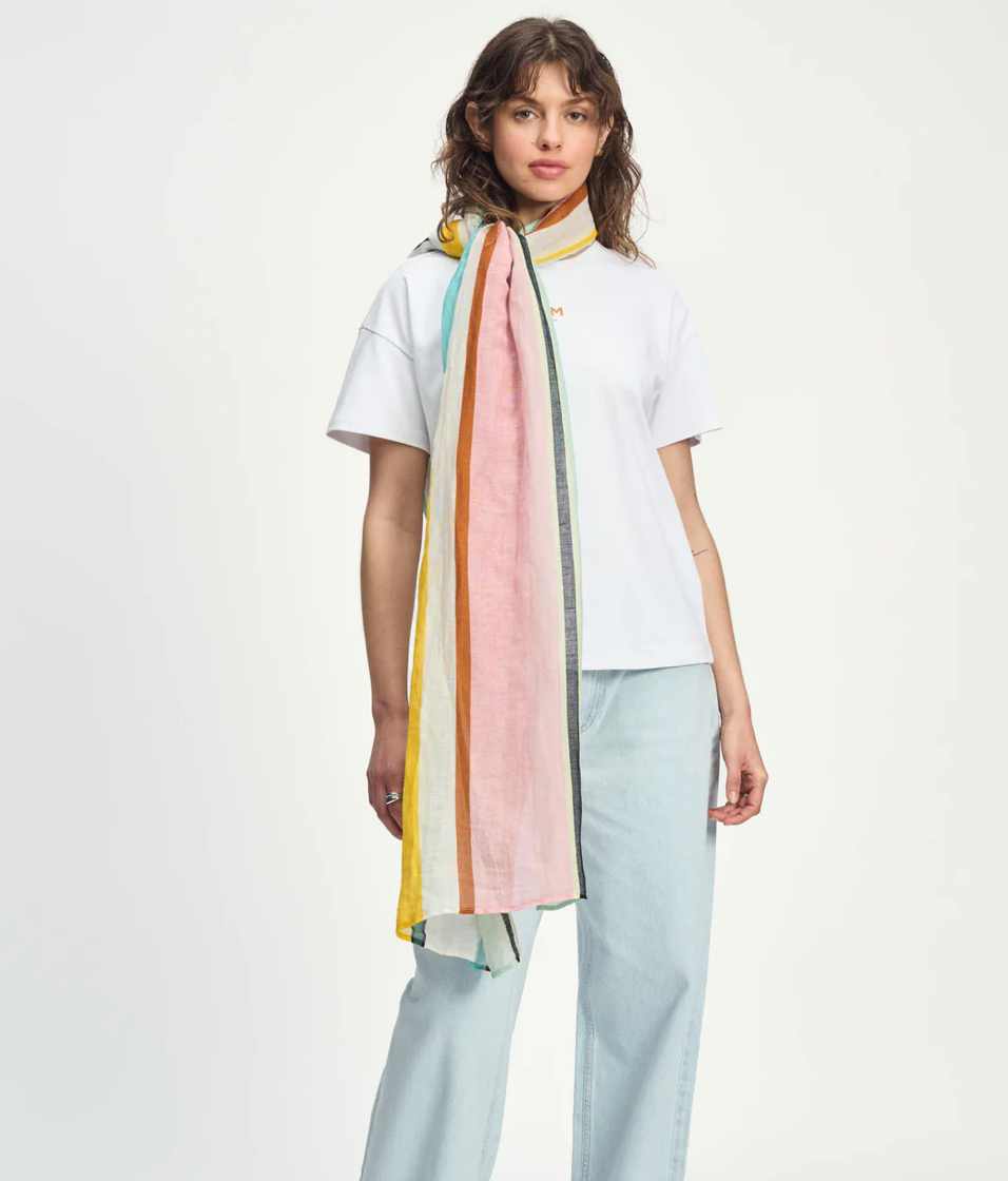 Paradise Shawl Linen Stripes