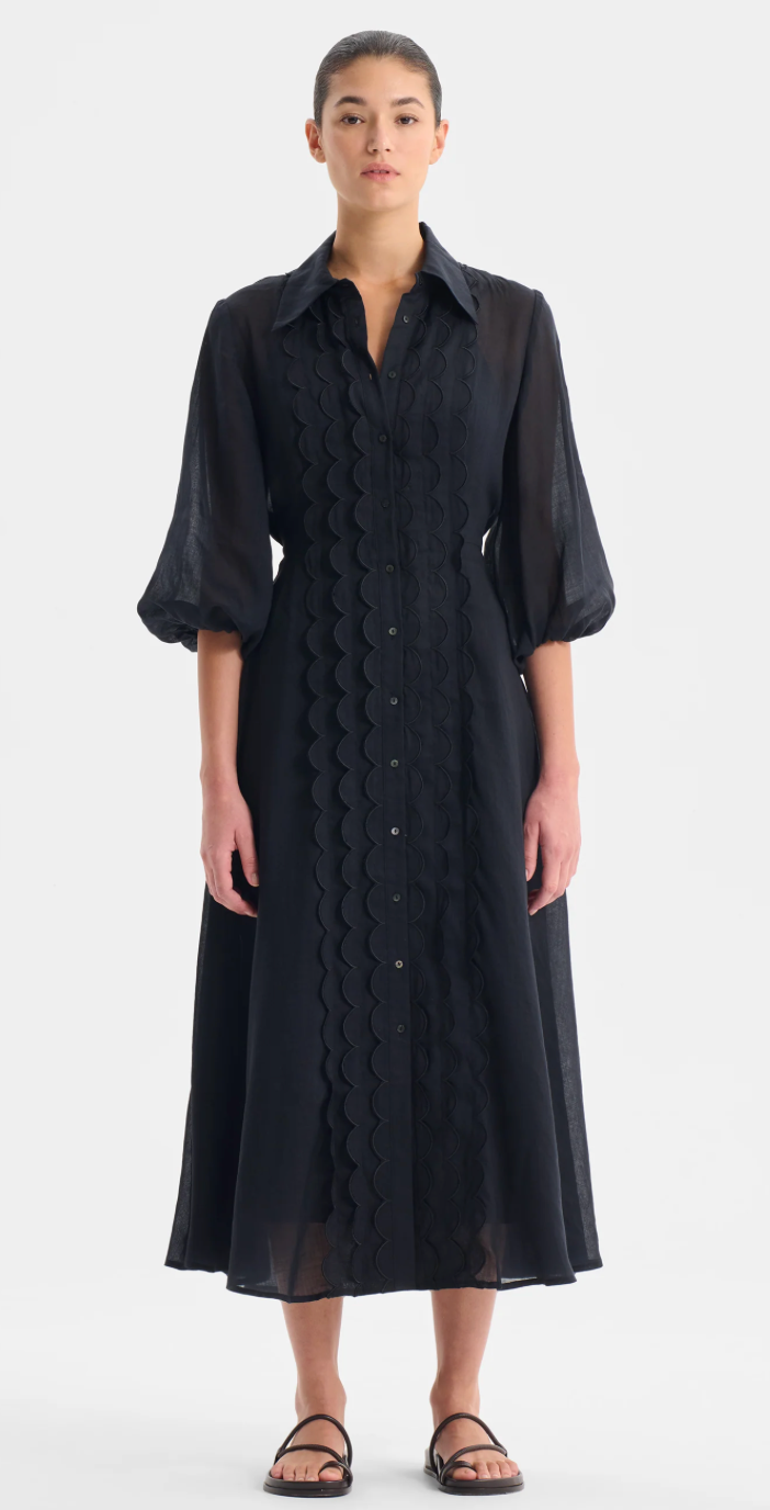 Constance Shirt Dress Black