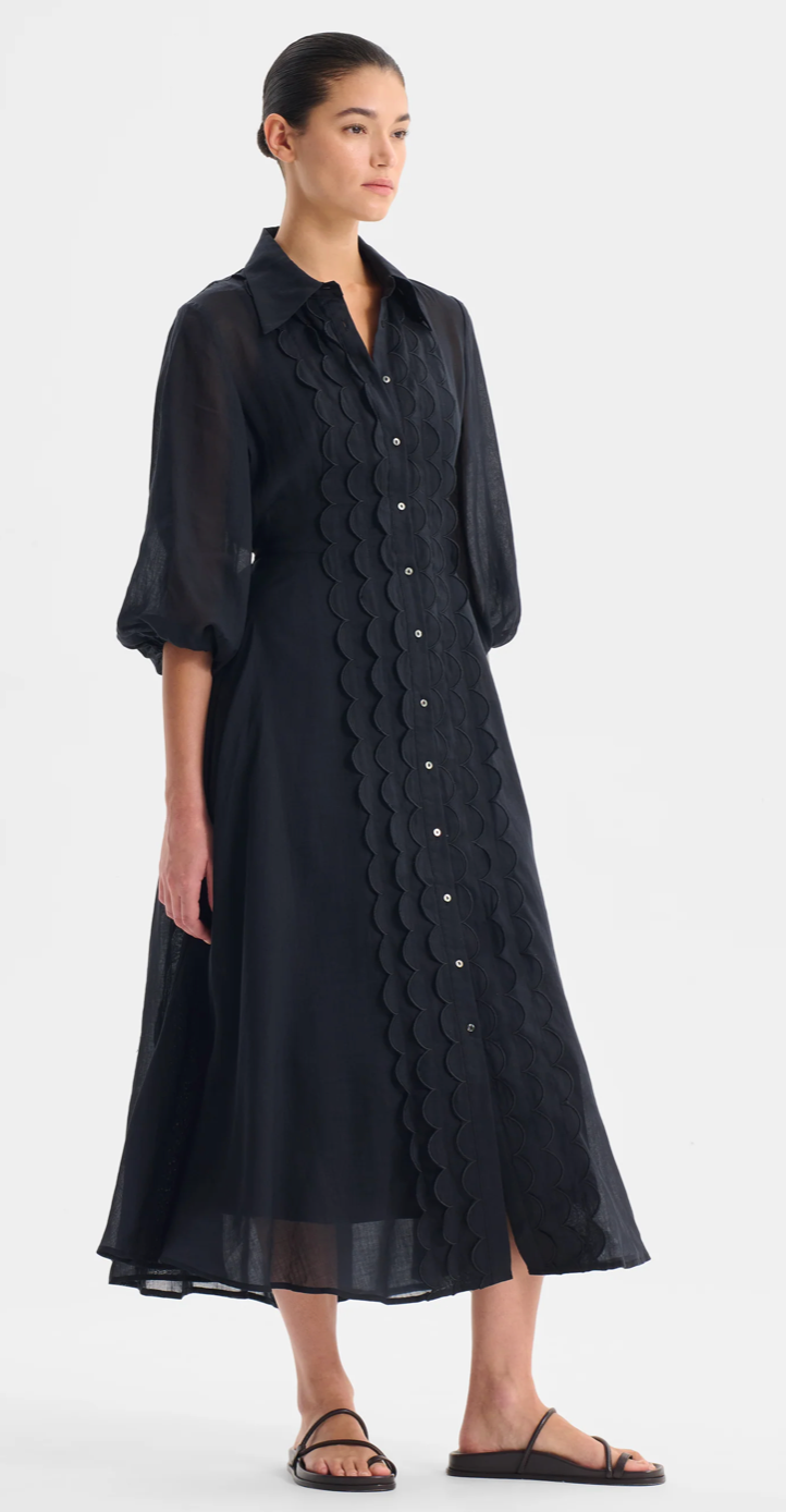 Constance Shirt Dress Black