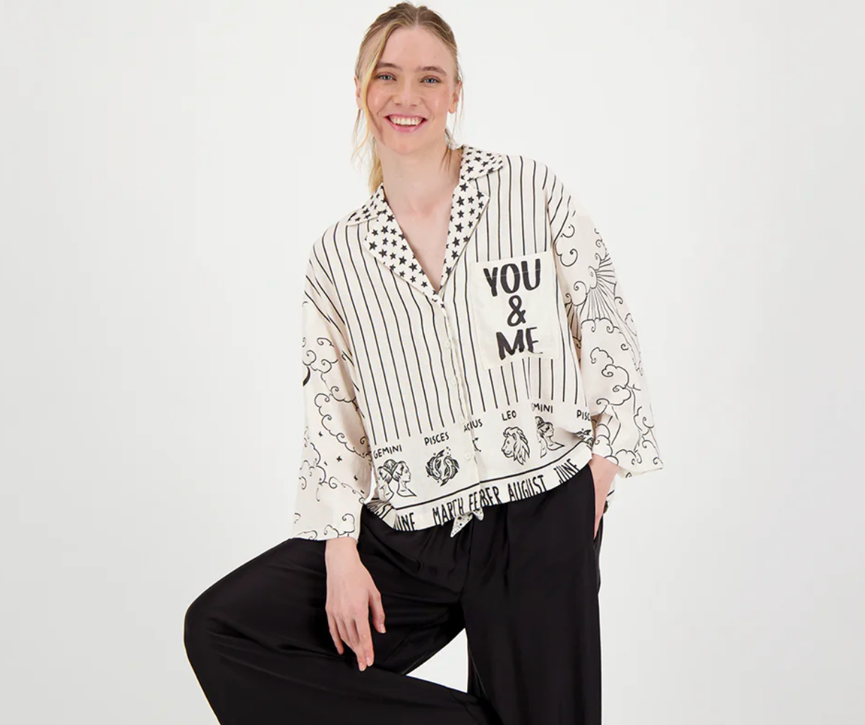 Nori Cropped Shirt Zodiac