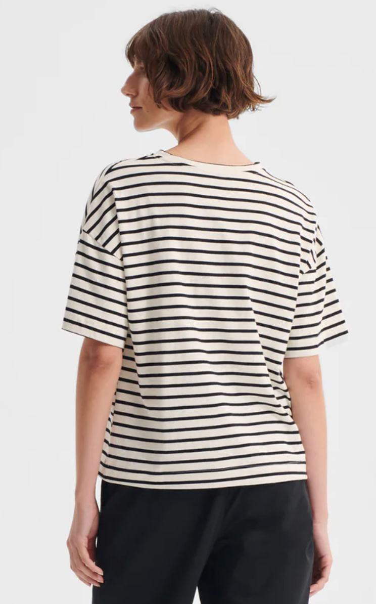 Archie Stripe Tee Black/Cream