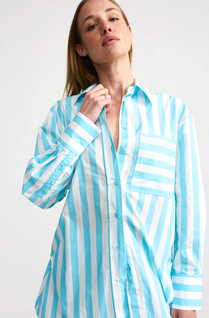 Buddy Shirt in Caribbean Stripe