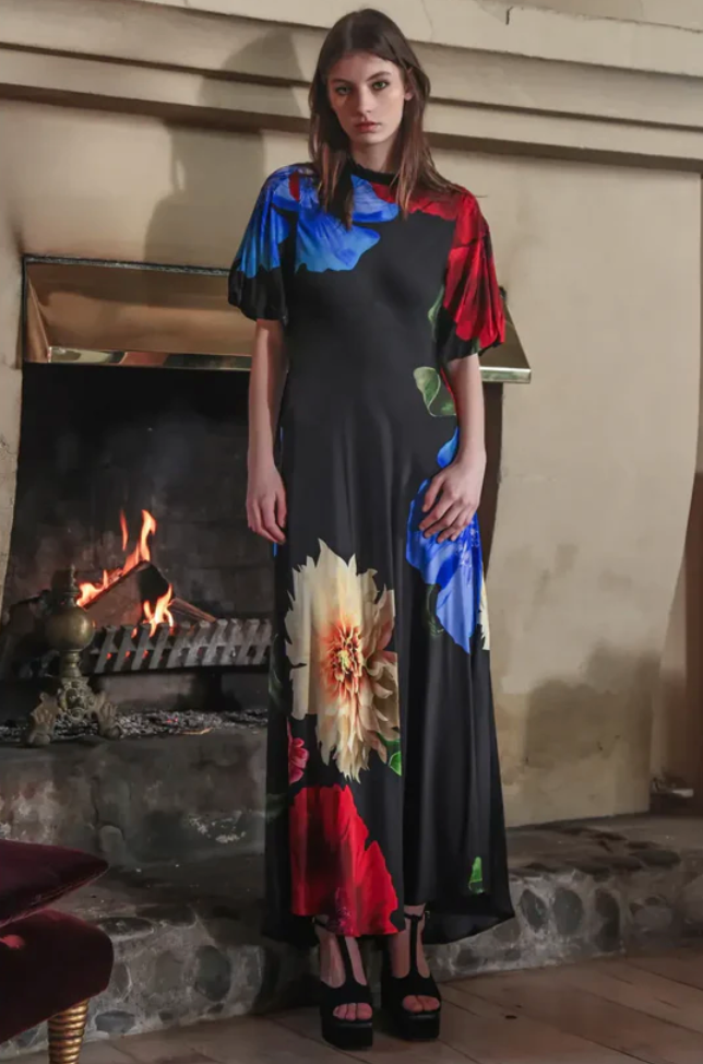 In the Limelight Dress Black Floral