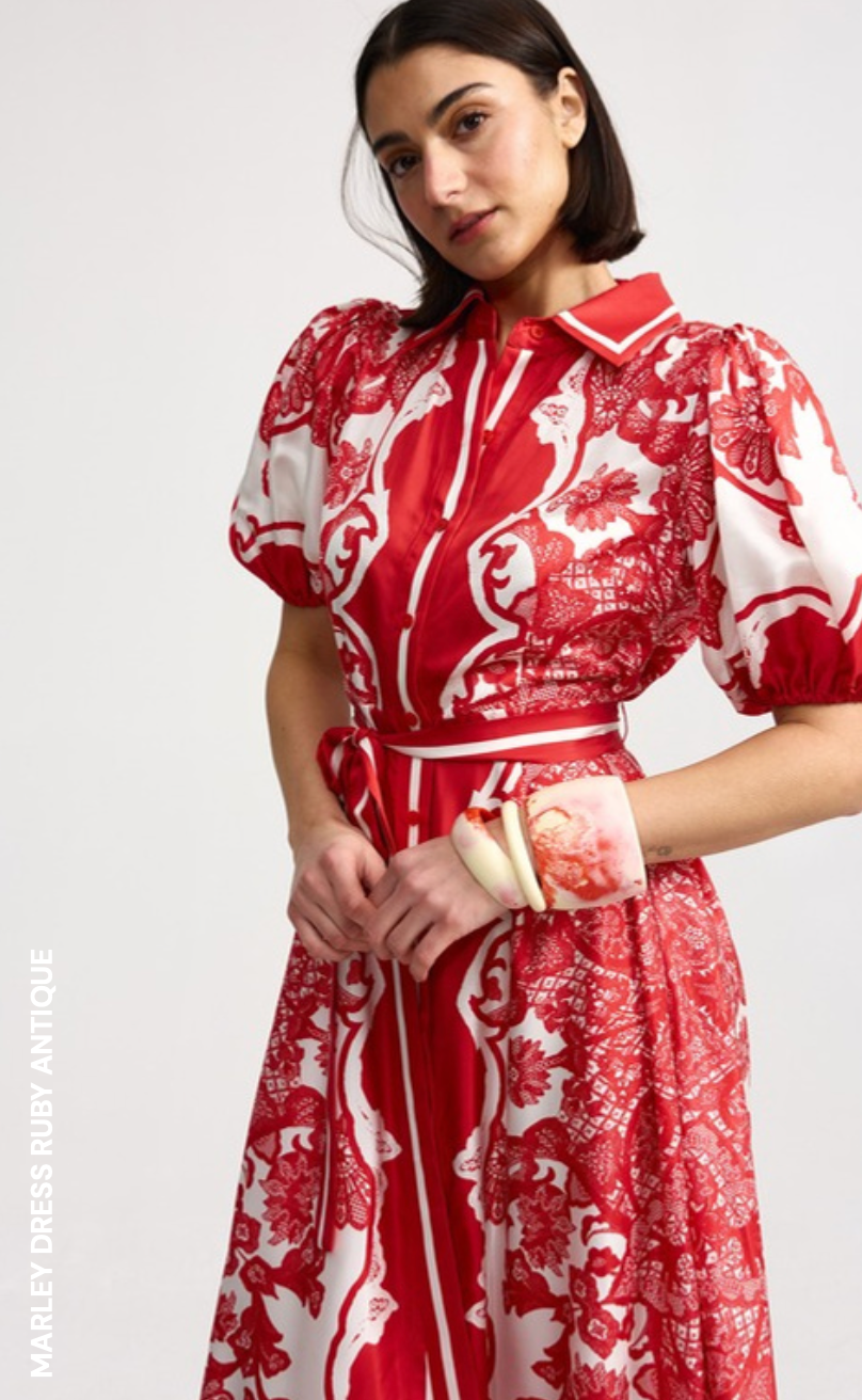 Marley Dress in Ruby Antique MDRA-8