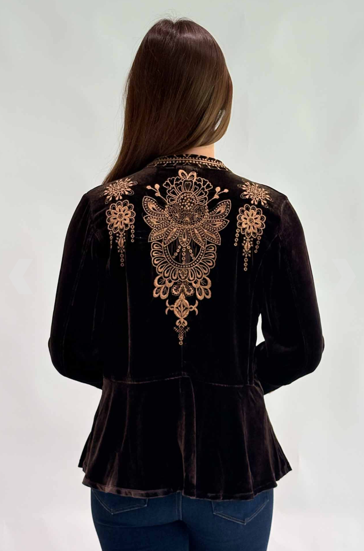 Velvet Peplum Jacket - Mark