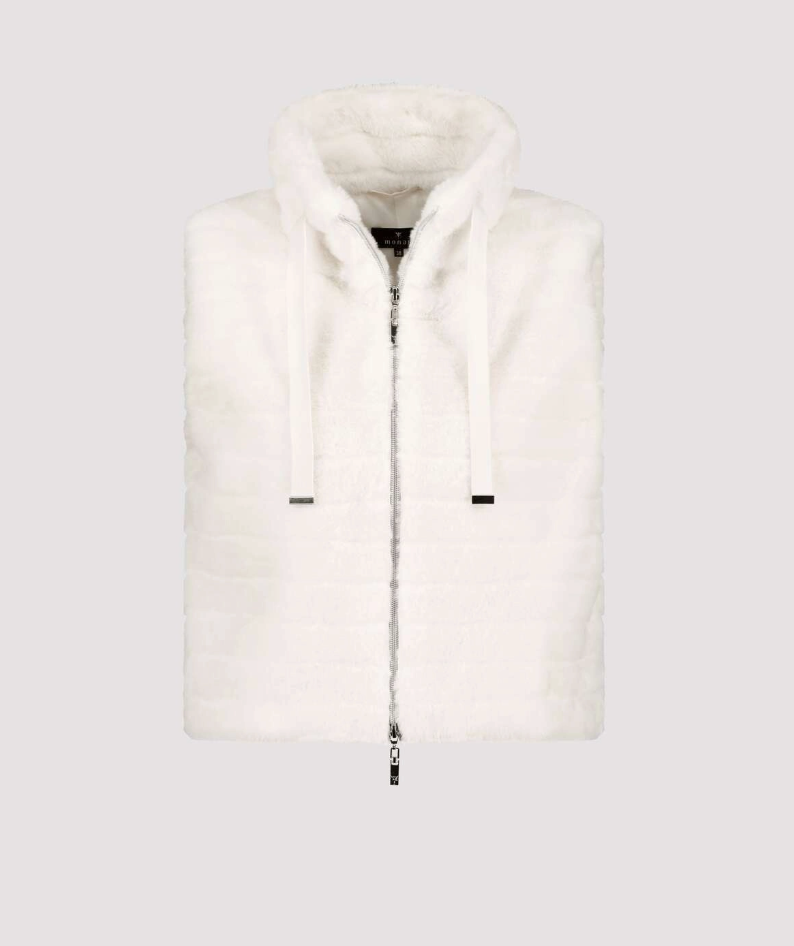 CASHMERE WAIST COAT FAKE FUR