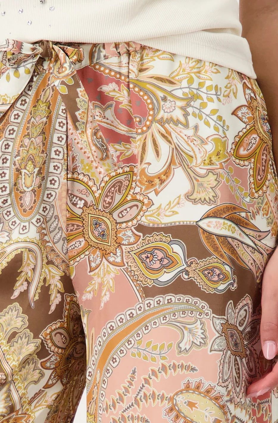 Pants With Lea Reg Paisley Mocca